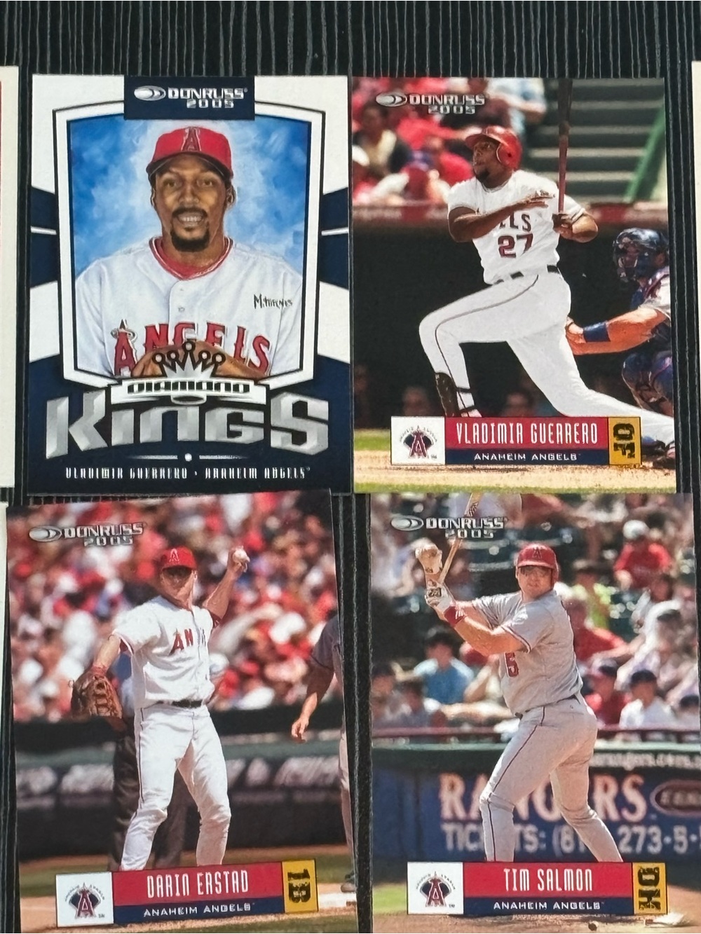 Anaheim Angels Card Lot Vladimir Guerrero Diamond Kings Tim Salmon